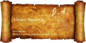 Jónás Aminta névjegykártya